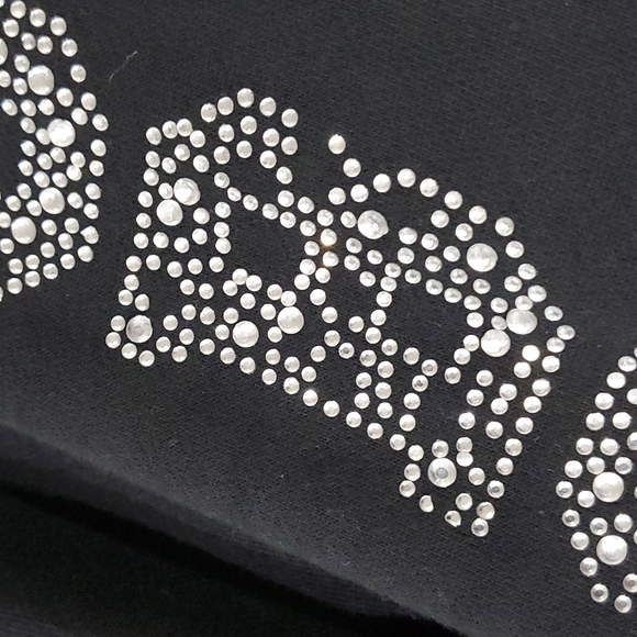 BCBGMAXAZRIA ZIP UP SWEATER WITH FAUX FUR REMOVABLE COLLAR BLING BLACK - Picture 13 of 14